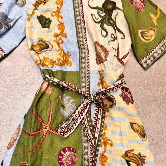 ALEMAIS Bath House Mini Dress in Linen - Picture 9 of 13